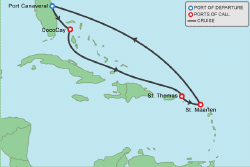 Cruise itinerary map