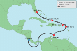 Cruise itinerary map