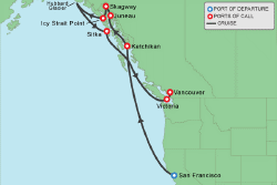 Cruise itinerary map