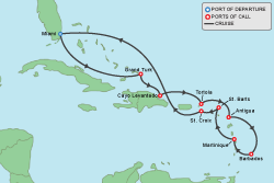 Cruise itinerary map
