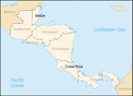 Central America Map